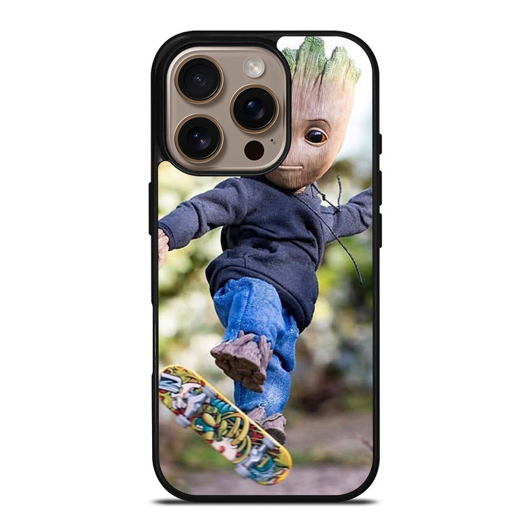 BABY GROOT SKATEBOARD iPhone 16 Pro Case Cover