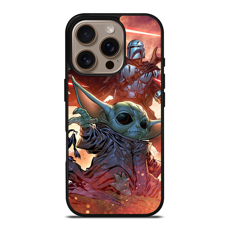 BABY YODA AND THE MANDALORIAN STAR WARS iPhone 16 Pro Case Cover