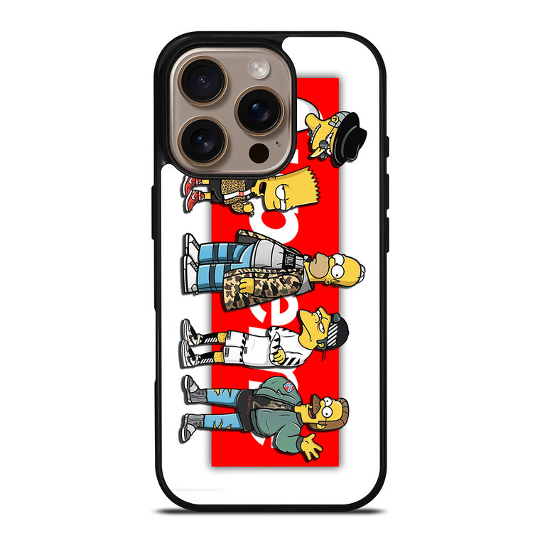 BART SIMPSON X SUPREME LOGO iPhone 16 Pro Case Cover