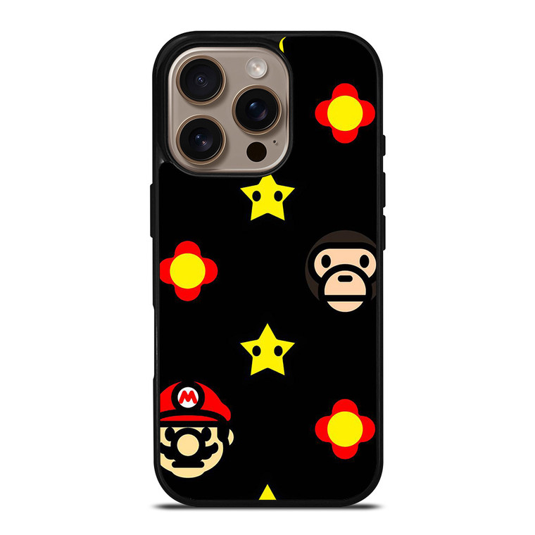 BATHING APE BAPE MARIO BROS iPhone 16 Pro Case Cover