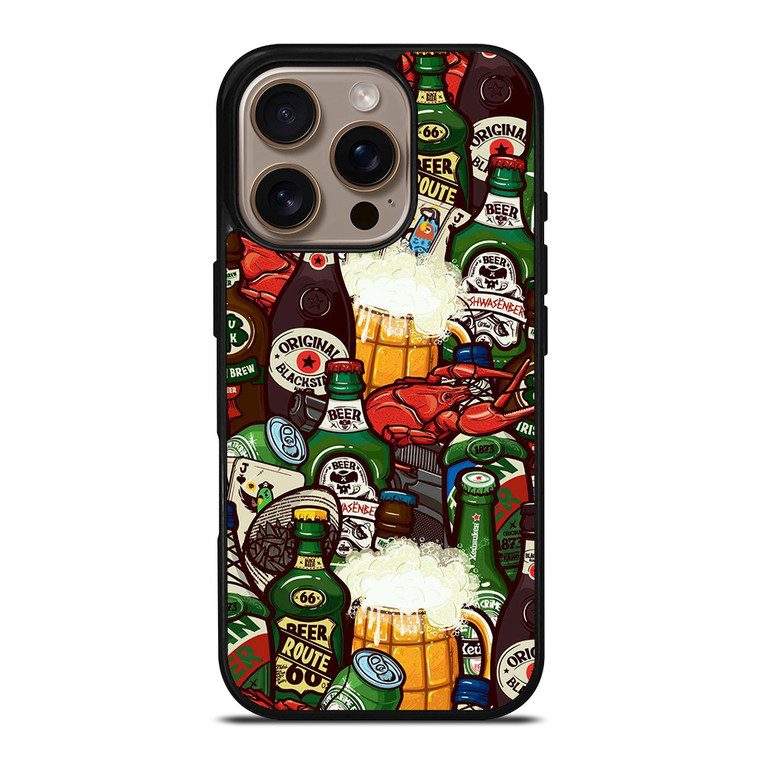 BEER BOTTLE CARTOON iPhone 16 Pro Case Cover