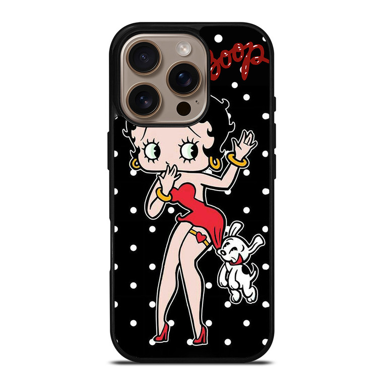 BETTY BOOP POLKA DOT CARTOON  iPhone 16 Pro Case Cover