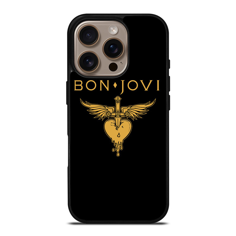 BON JOVI BAND LOGO GOLD iPhone 16 Pro Case Cover BON JOVI BAND LOGO GOLD iPhone 16 Pro Case Cover