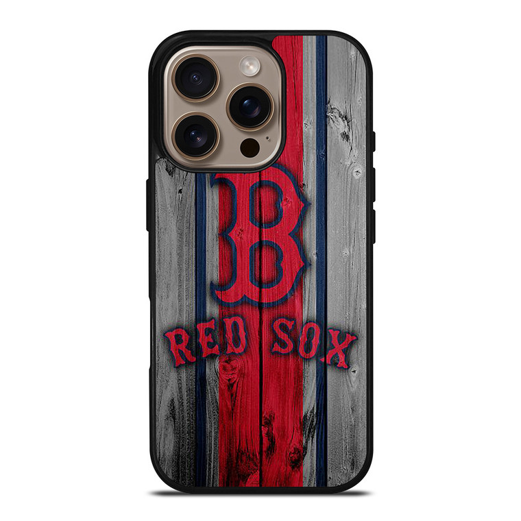 BOSTON RED SOX WOODEN LOGO iPhone 16 Pro Case Cover
