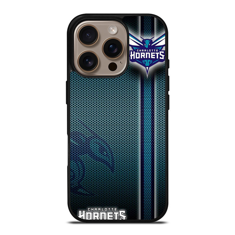 CHARLOTTE HORNETS METAL LOGO iPhone 16 Pro Case Cover