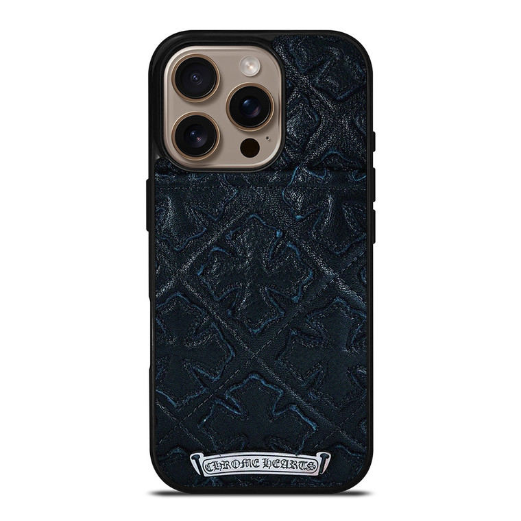 CHROME HEARTS LEATHER iPhone 16 Pro Case Cover
