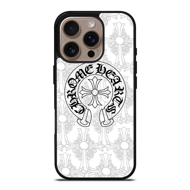 CHROME HEARTS WHITE iPhone 16 Pro Case Cover