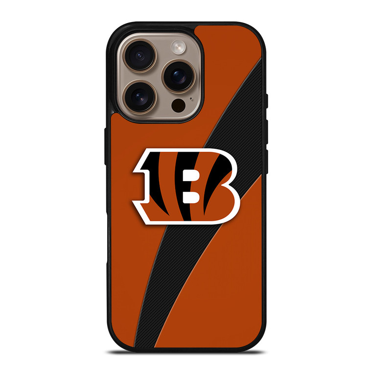 CINCINNATI BENGALS TIGER PATTERN iPhone 16 Pro Case Cover