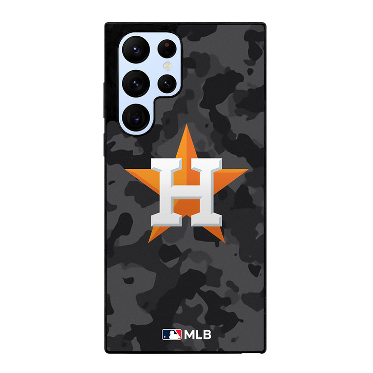 HOUSTON ASTROS BASEBALL BLACK CAMO Samsung Galaxy S22 Ultra Case Cover