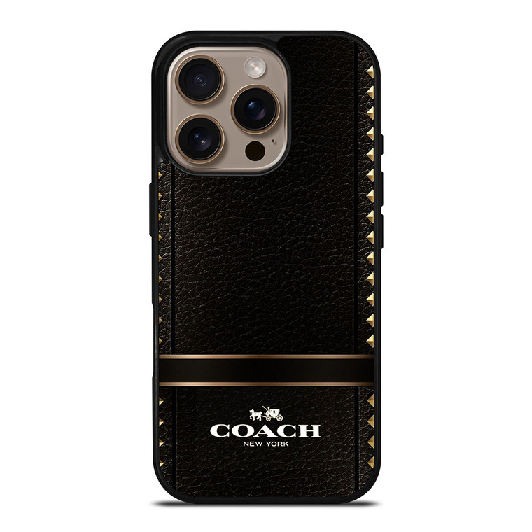 COACH BELT TEXTURE iPhone 16 Pro Case Cover