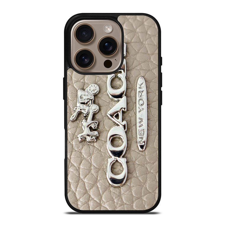 COACH LOGO GLOWING TEXTURE iPhone 16 Pro Case Cover