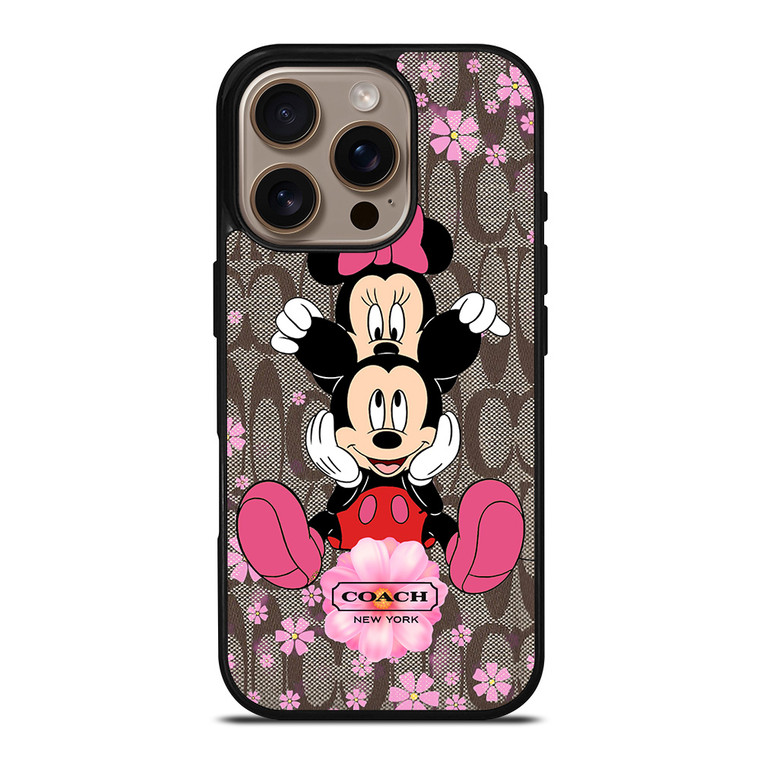 COACH MICKEY and MINNIE MOUSE iPhone 16 Pro Case Cover