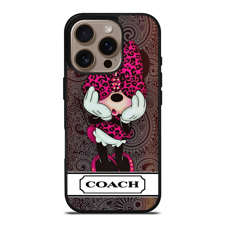COACH NEW YORK MINNIE MOUSE CUTE iPhone 16 Pro Case Cover