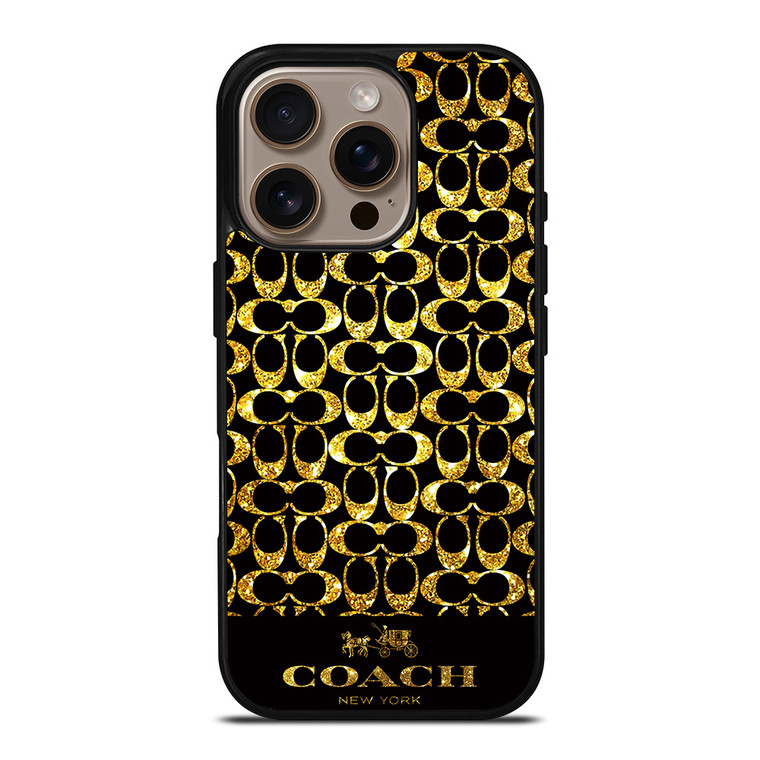 COACH NEW YORK GOLD iPhone 16 Pro Case Cover