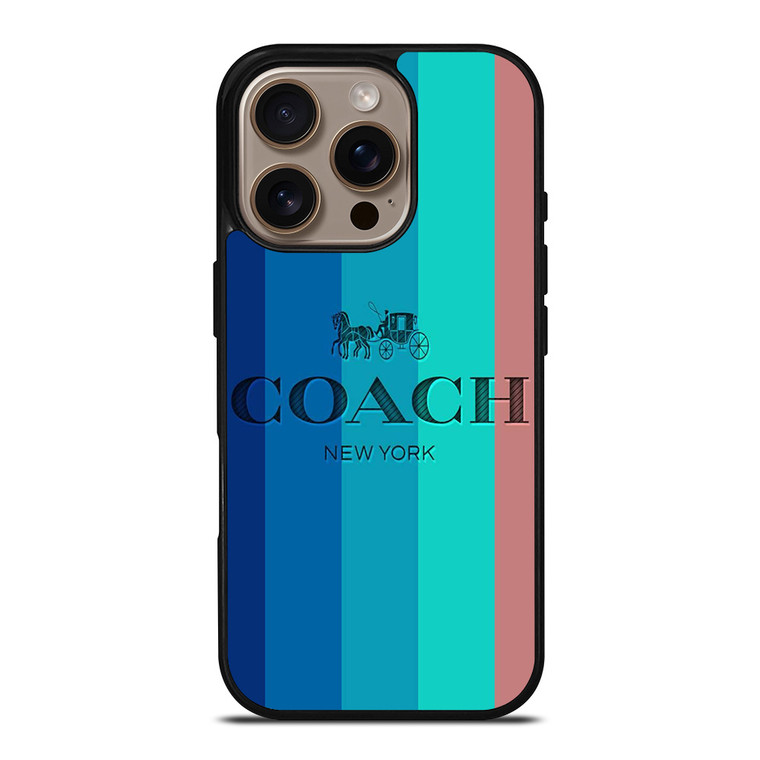 COACH NEW YORK STRIPES iPhone 16 Pro Case Cover