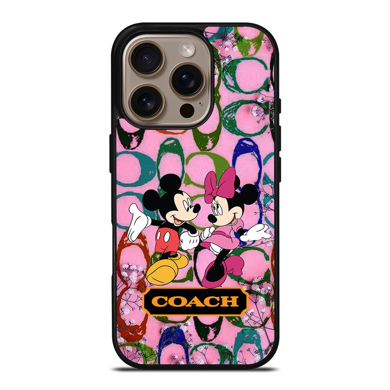 COACH PINK MICKEY MINNIE iPhone 16 Pro Case Cover