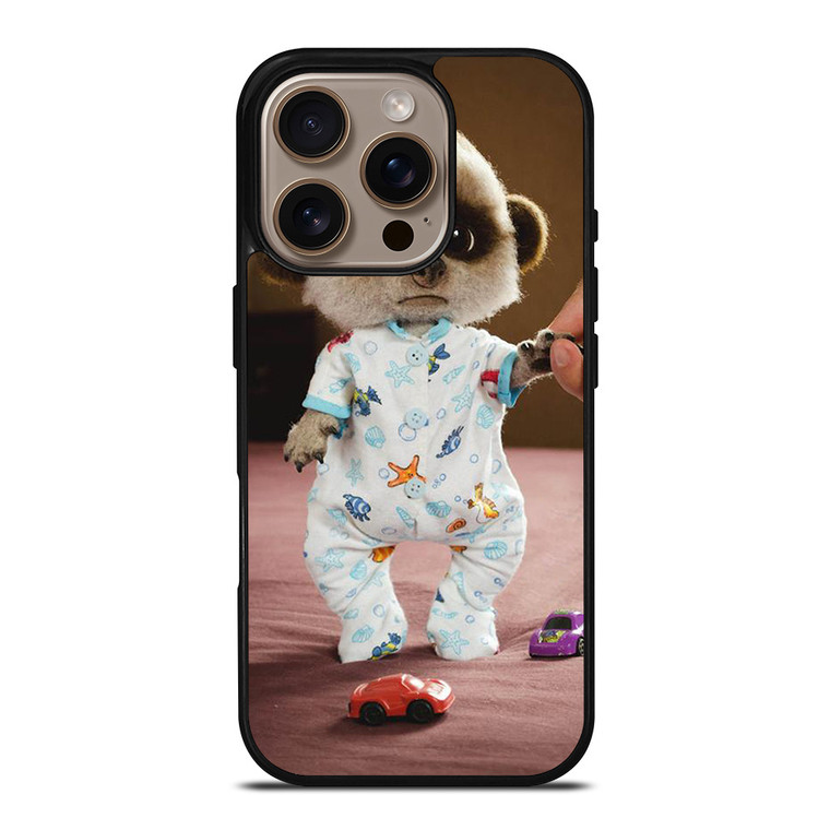 CUTE MEERKAT BABY OLEG iPhone 16 Pro Case Cover