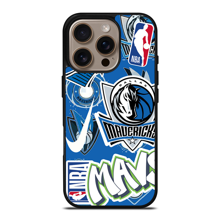 DALLAS MAVERICKS NBA STICKER BOMB iPhone 16 Pro Case Cover