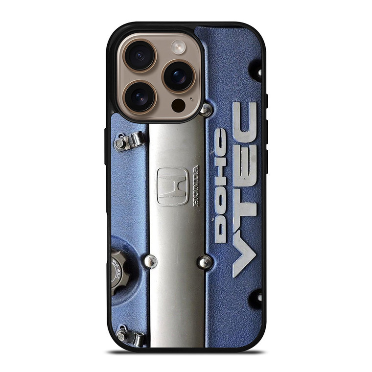 DOHC VTEC HONDA ENGINE BLUE iPhone 16 Pro Case Cover