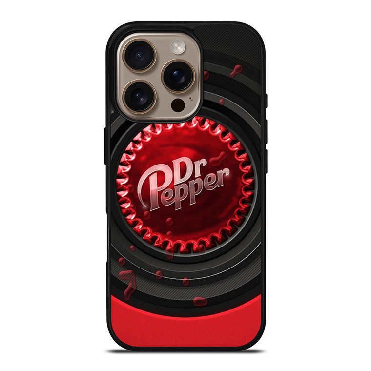 DR PEPPER SODA RED BLACK iPhone 16 Pro Case Cover