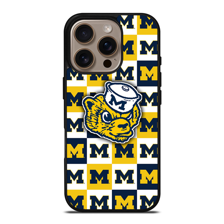 FOOTBALL MASCOT MICHIGAN WOLVERINES iPhone 16 Pro Case Cover