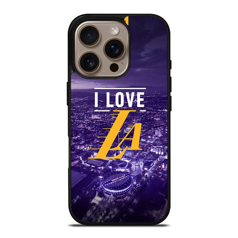 I LOVE LA LAKERS NBA LOGO iPhone 16 Pro Case Cover