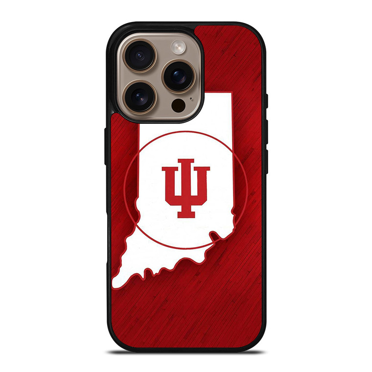 INDIANA HOOSIERS STATE OF MIND SYMBOL iPhone 16 Pro Case Cover