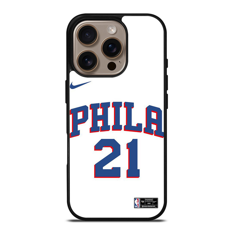 JOEL EMBIID PHILADELPHIA SIXERS KIT iPhone 16 Pro Case Cover