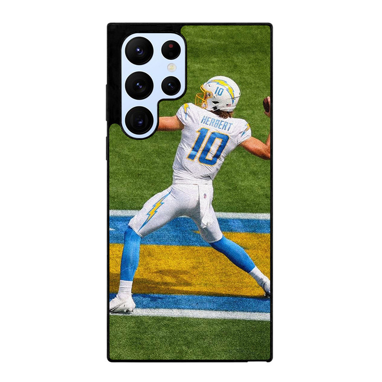 JUSTIN HERBERT 10 LOS ANGELES CHARGERS NFL FOOTBALL Samsung Galaxy S22 Ultra Case Cover