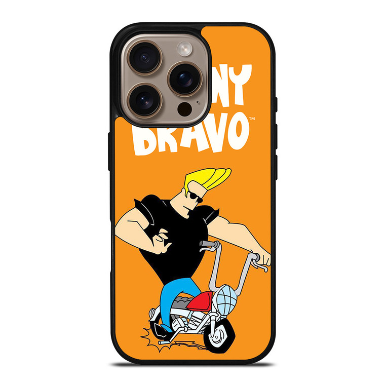JOHNNY BRAVO CARTOON RIDING BIKE iPhone 16 Pro Case Cover