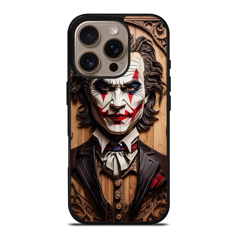 JOKER FACE WOOD iPhone 16 Pro Case Cover