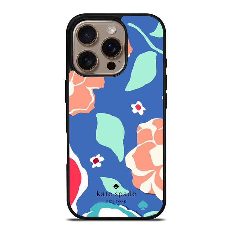 KATE SPADE NEW YORK BLUE FLORAL iPhone 16 Pro Case Cover