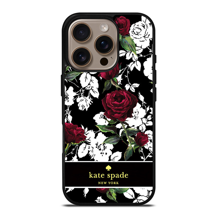 KATE SPADE ROSE RED WHITE iPhone 16 Pro Case Cover