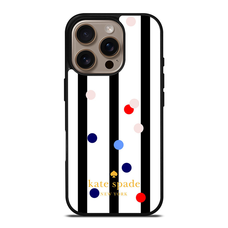 KATE SPADE STRIPE POLKADOTS iPhone 16 Pro Case Cover