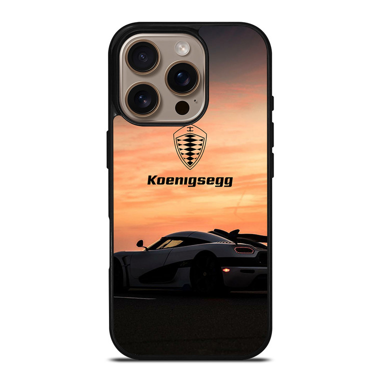 KOENIGSEGG CAR SUNSET LOGO iPhone 16 Pro Case Cover