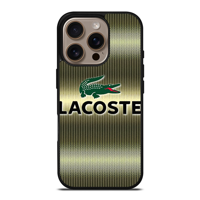 LACOSTE GOLD EMBLEM iPhone 16 Pro Case Cover