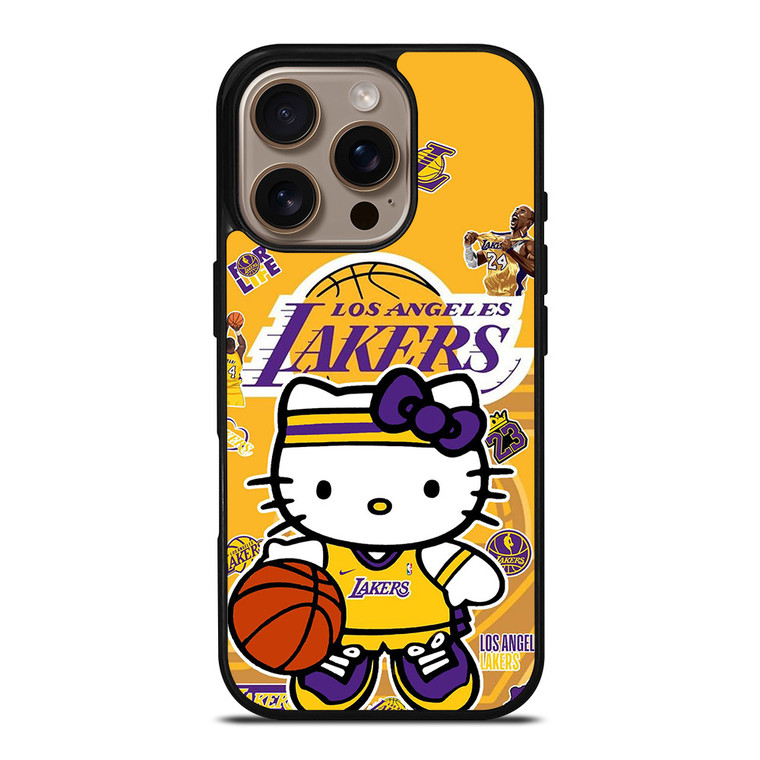 LAKERS HELLO KITTY iPhone 16 Pro Case Cover
