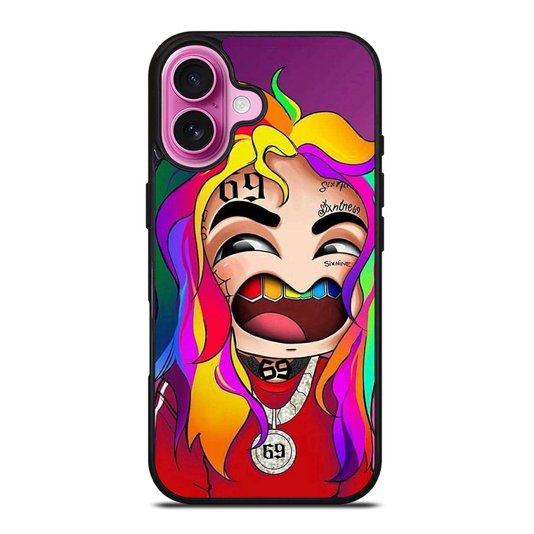 6IX9INE SIX NINE FACE CARTOON iPhone 16 Plus Case Cover