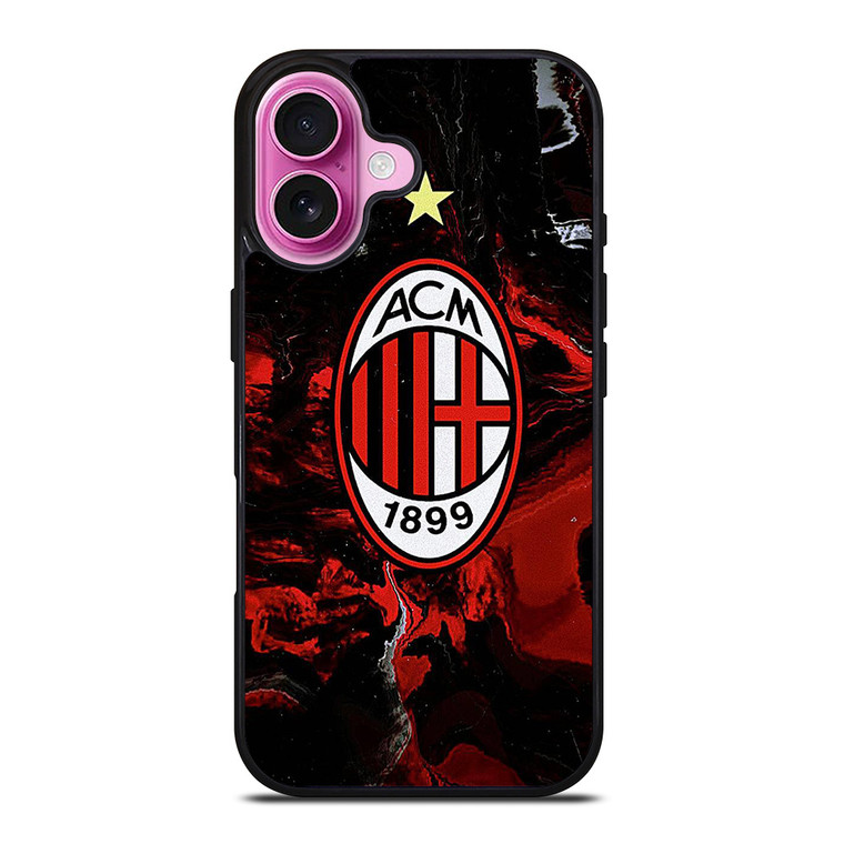 AC MILAN MARBLE LOGO iPhone 16 Plus Case Cover