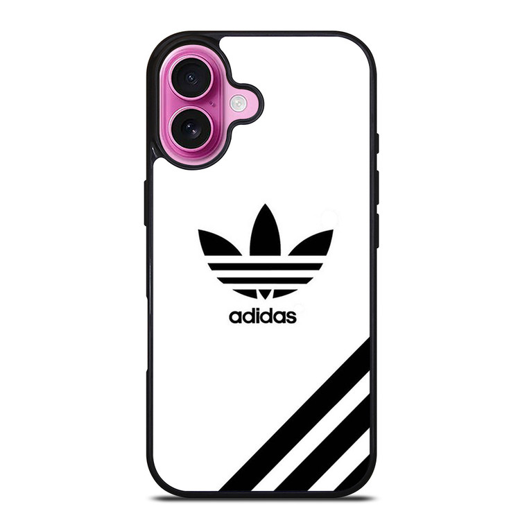 ADIDAS STRIPE BLACK iPhone 16 Plus Case Cover ADIDAS STRIPE BLACK iPhone 16 Plus Case Cover