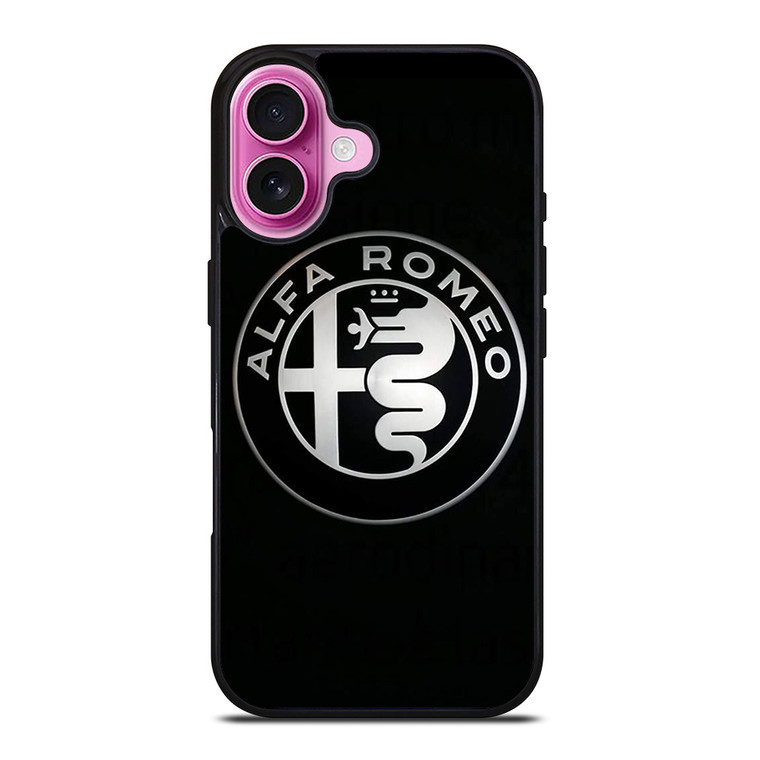 ALFA ROMEO METAL BLACK iPhone 16 Plus Case Cover