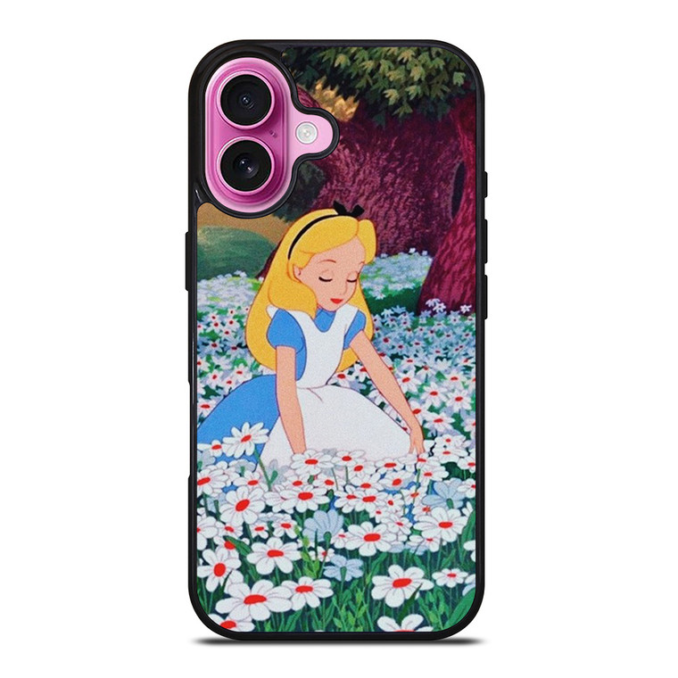 ALICE IN WONDERLAND FLOWER iPhone 16 Plus Case Cover