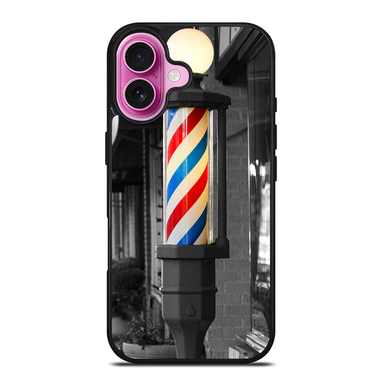 BARBER POLE HAIR CUT iPhone 16 Plus Case Cover