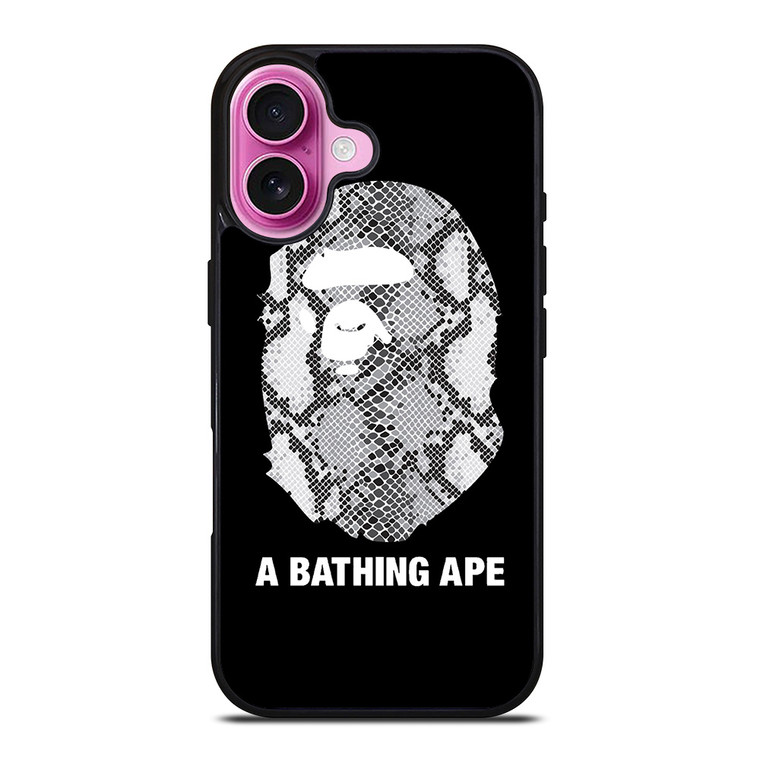 BATHING APE SNAKE SKIN iPhone 16 Plus Case Cover