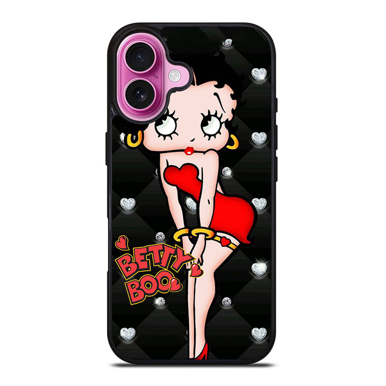 BETTY BOOP DIAMOND POLKADOT iPhone 16 Plus Case Cover