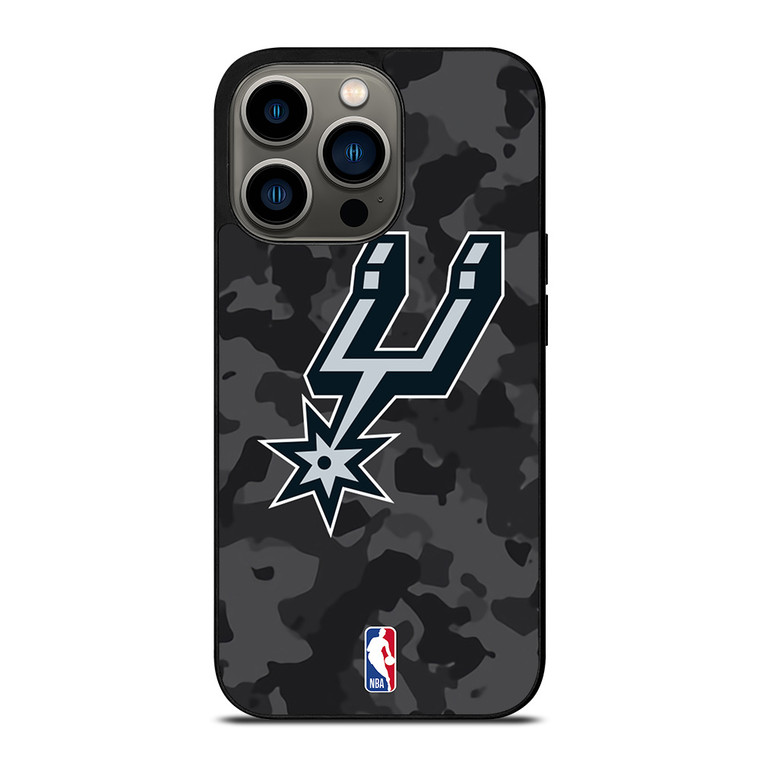 SAN ANTONIO SPURS BLACK CAMO iPhone 13 Pro Case Cover