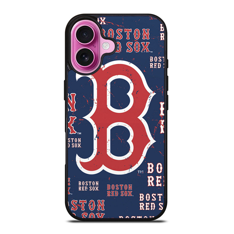 BOSTON RED SOX LOGO COLLAGE iPhone 16 Plus Case Cover