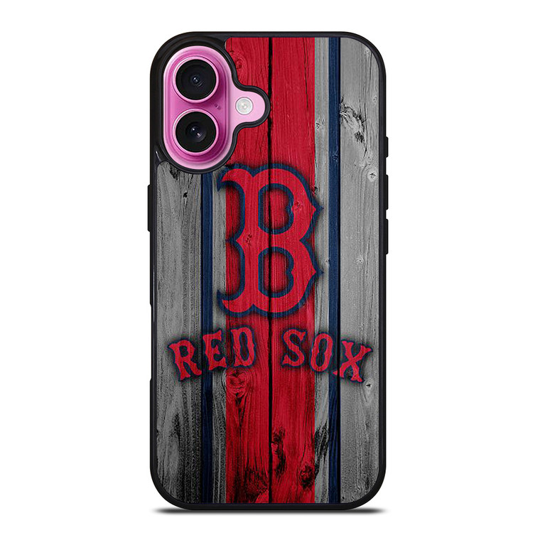 BOSTON RED SOX WOODEN LOGO iPhone 16 Plus Case Cover