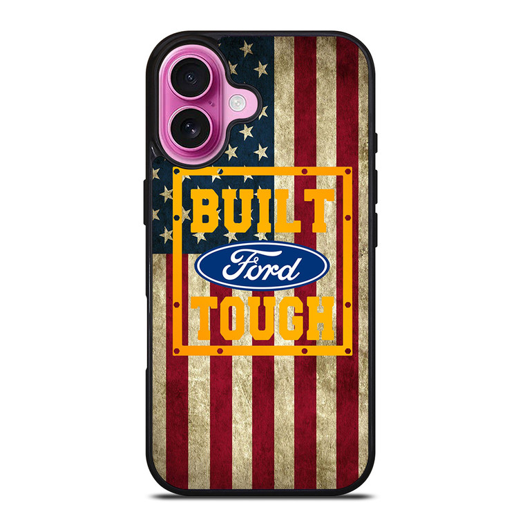 BUILT FORD TOUGH USA FLAG iPhone 16 Plus Case Cover