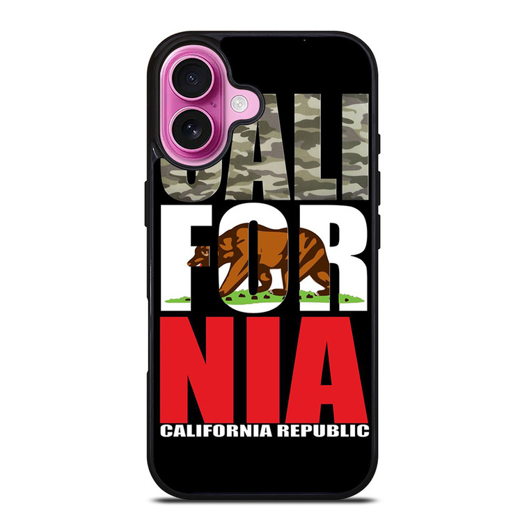 CALIFORNIA REPUBLIC CAMO SYMBOL iPhone 16 Plus Case Cover